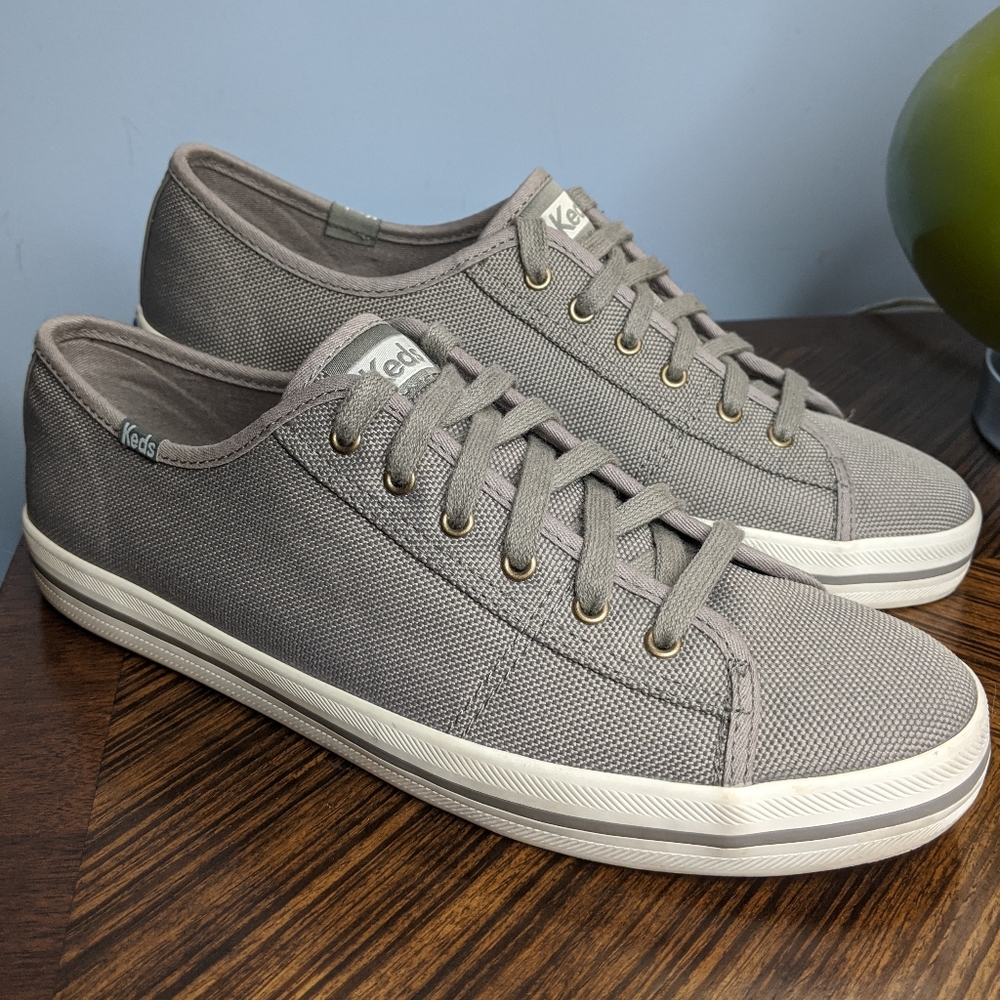 Keds Kickstart Shine Gray Retro Sneakers